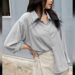 DAZY Drop Shoulder Button Front Shirt